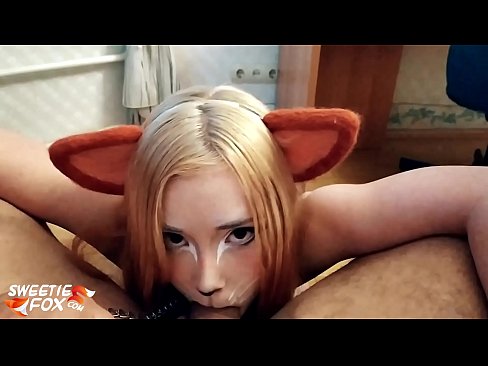 ❤️ Gitulon ni Kitsune ang dick ug cum sa iyang baba ☑ Sex video sa amon ❌